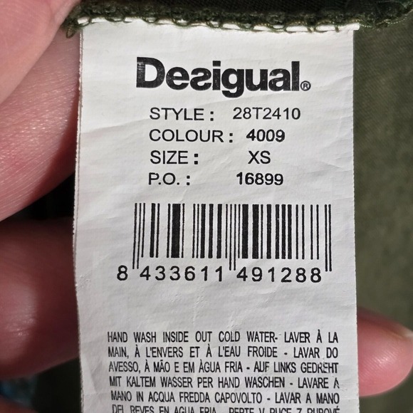 Desigual Women Long Sleeve Top Size XS Floral Handkerchief Hem Artsy Retro Bold - Picture 6 of 13